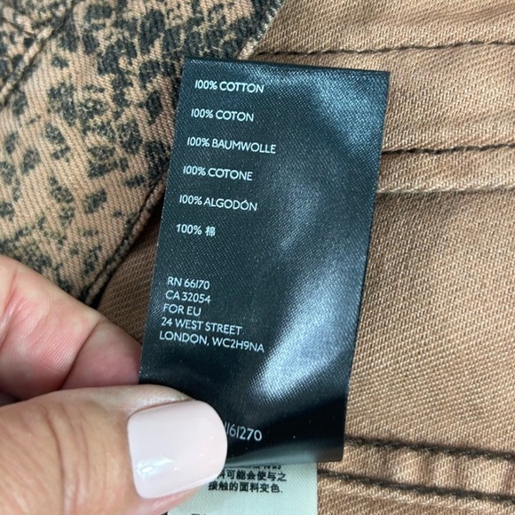 Free People Snakeskin Animal Print Denim‎ Jacket Women's Small Button Down - Picture 10 of 16